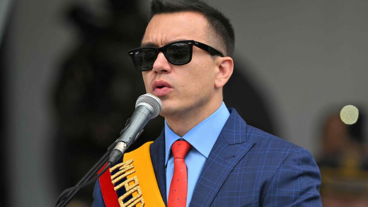 Presidente do Equador diz que "acabou o tempo para as máfias"