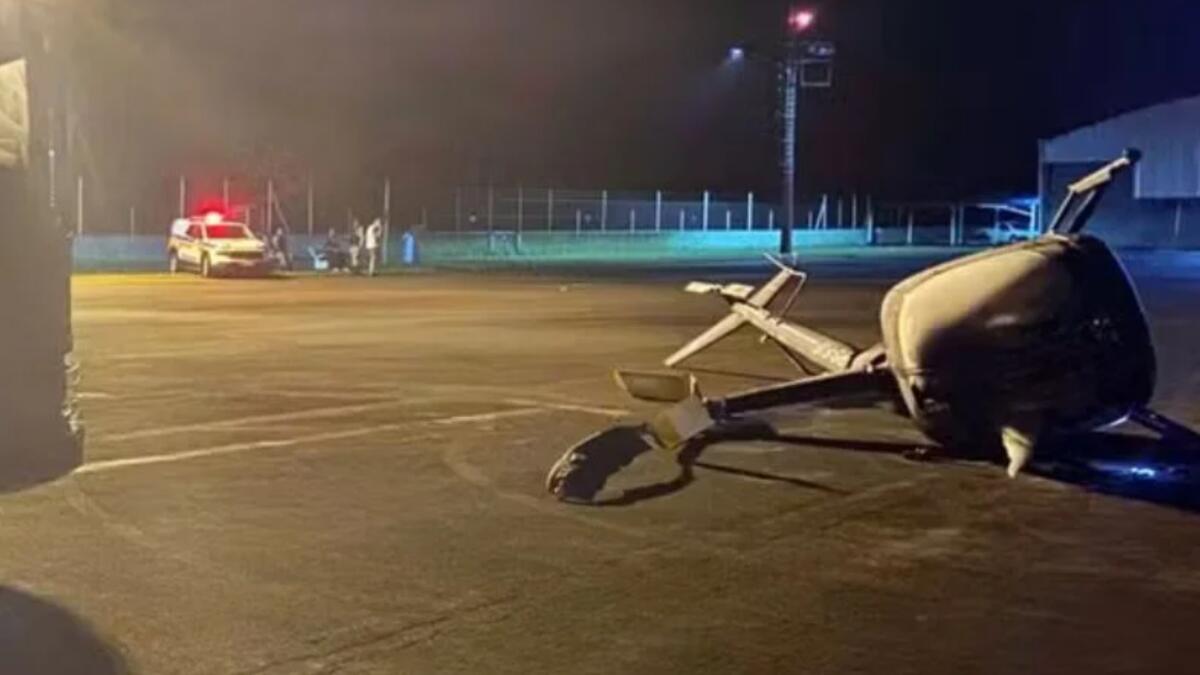 Ladrões tentaram roubar helicóptero no Brasil e caíram durante a