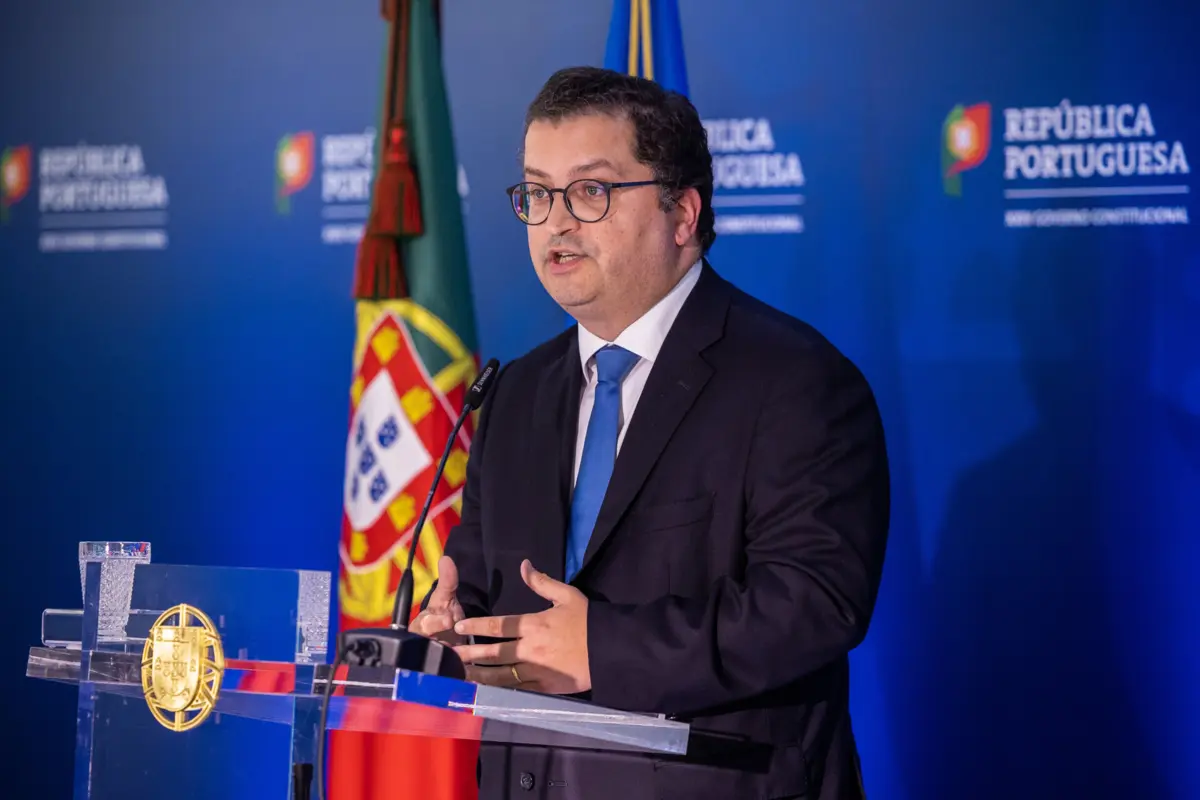 O ministro de Estado e das Finanças, Joaquim Miranda Sarmento