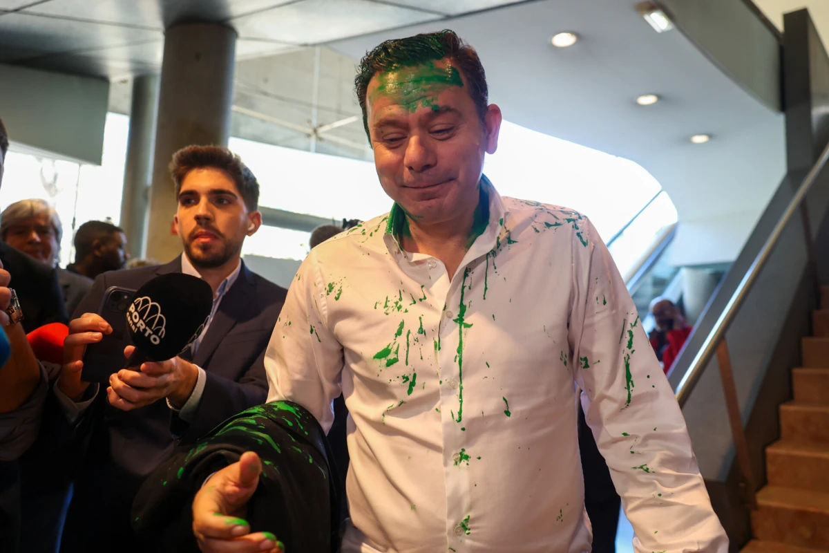 Imagem de contexto do artigo As imagens de Montenegro coberto por tinta verde