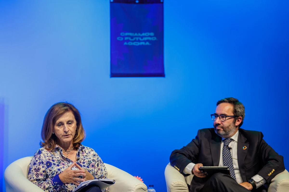 Isabel Furtado, líder do Grupo TMG, e Jorge Moreira da Silva, diretor-executivo da UNOPS.