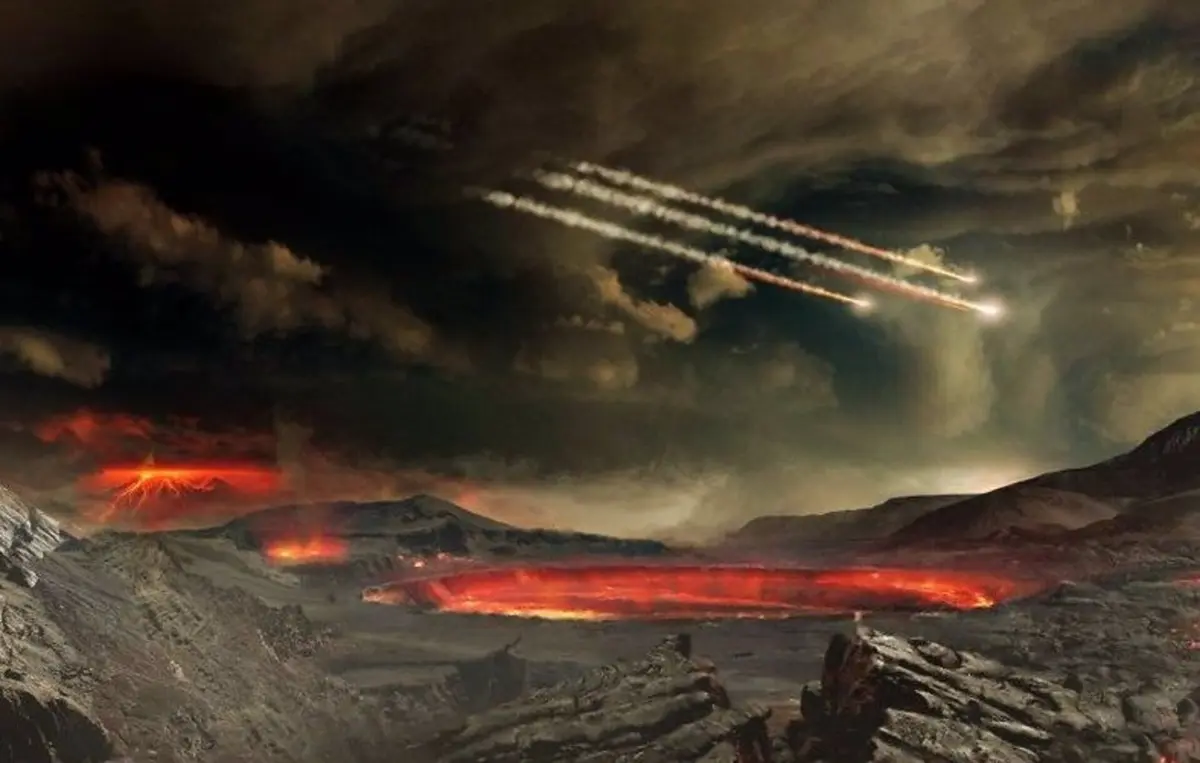 Ilustração da formação da Terra