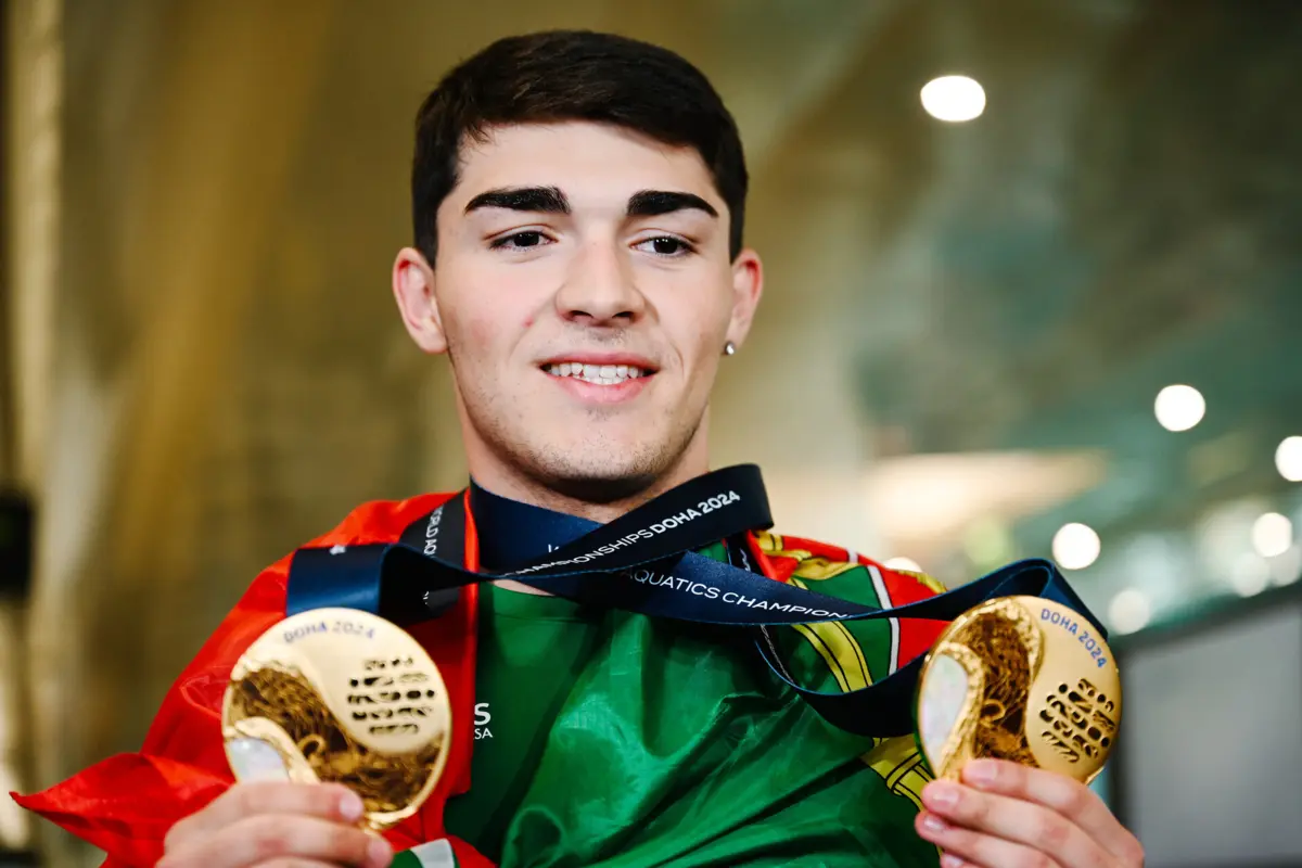 Diogo Ribeiro esteve em destaque nos mundiais de natação