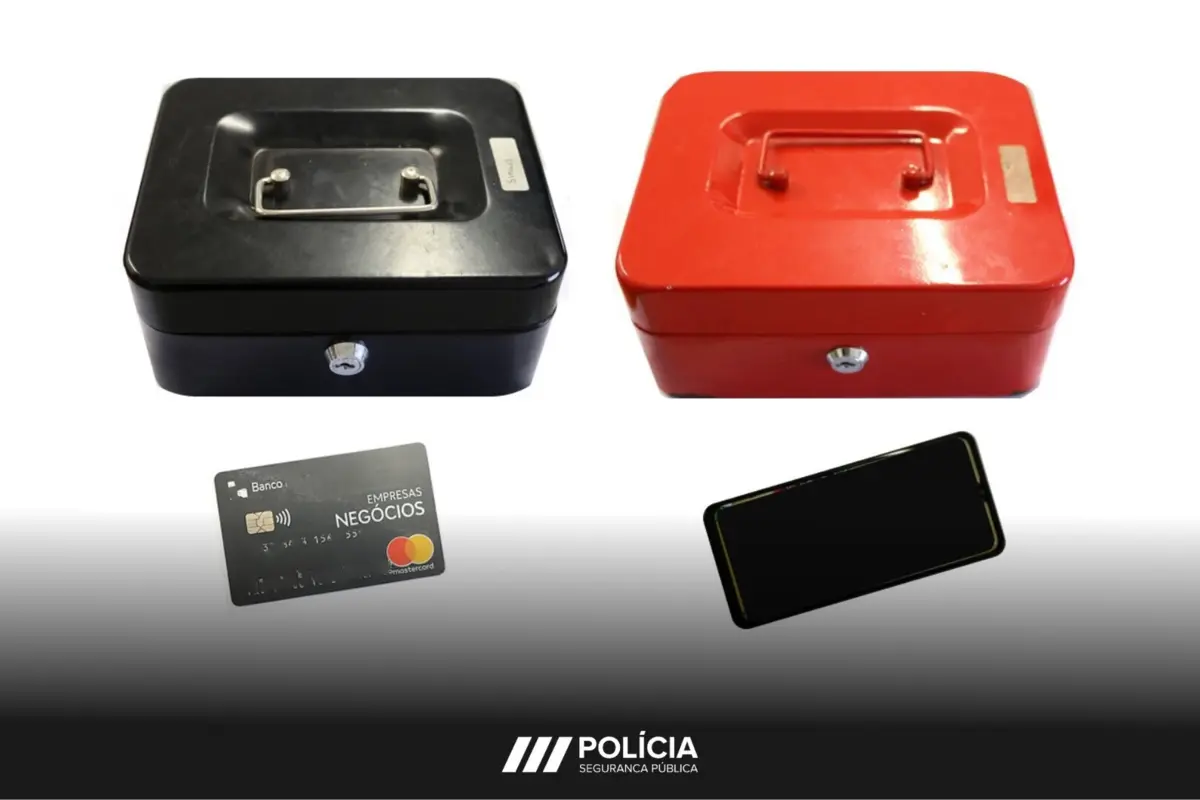 Suspeito furtou um telemóvel, um cartão de débito bancário e dois cofres portáteis