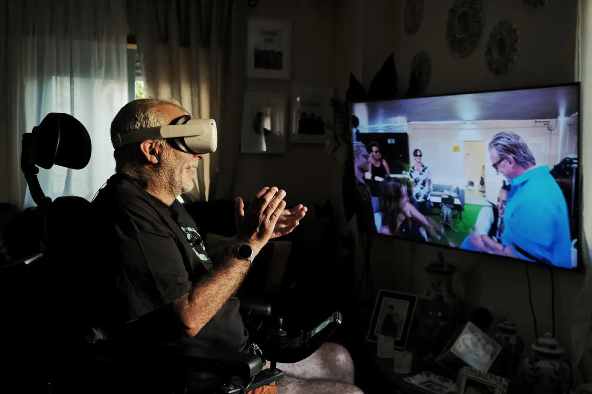 José, doente com esclerose lateral amiatrófica, assistiu ao concerto da banda preferida com óculos de realidade virtual