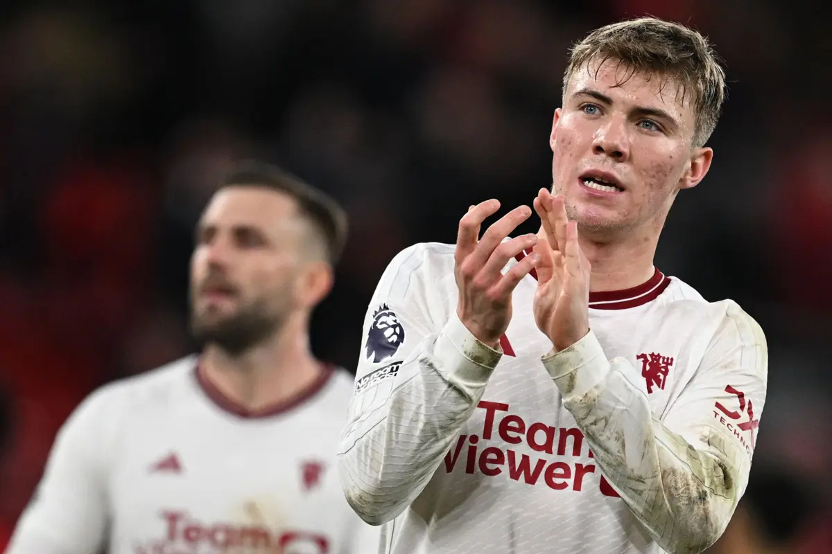 Rasmus Hojlund marcou o primeiro golo do Manchester United ao Tottenham