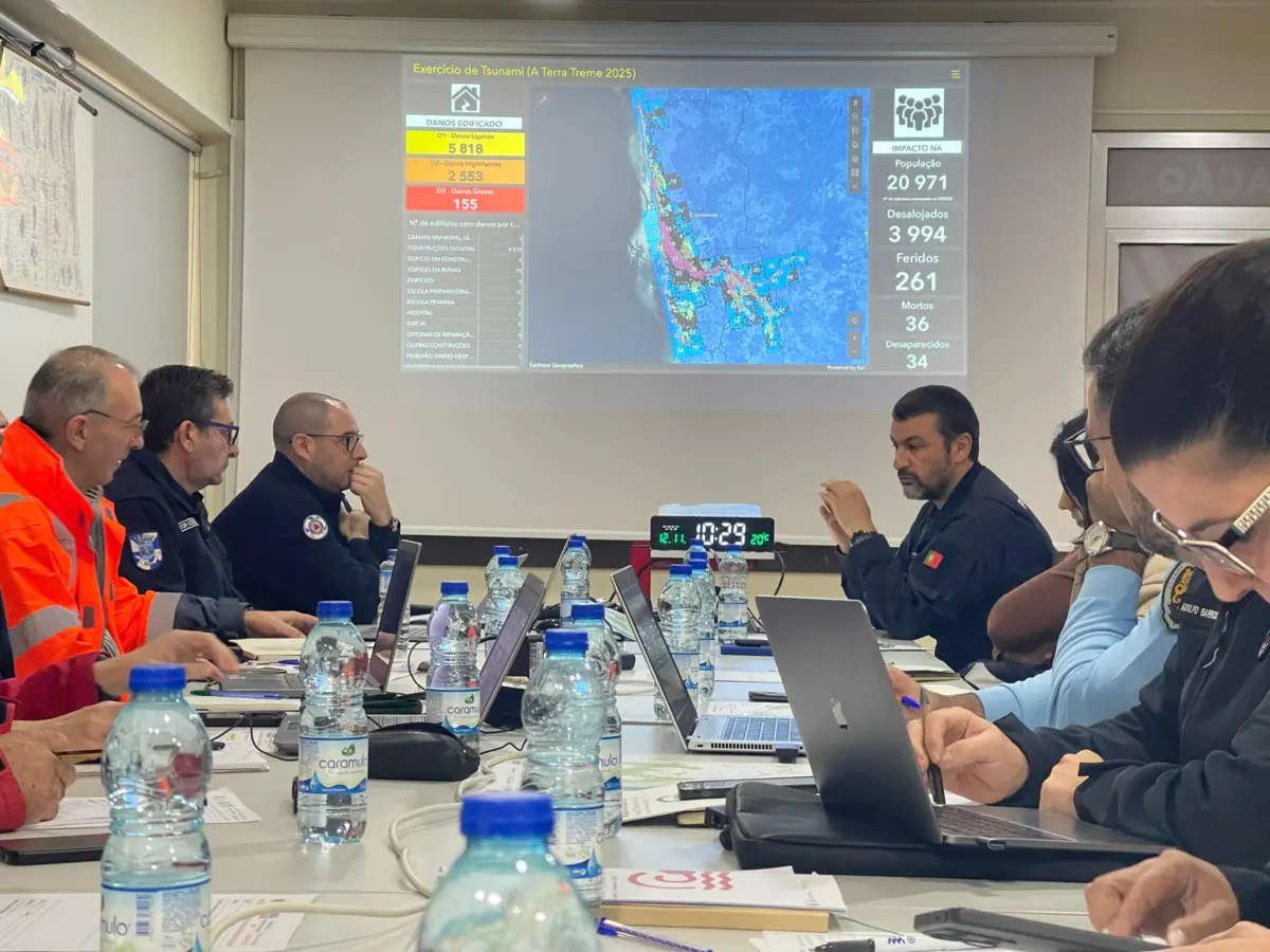 Exercício simulou um sismo no Atlântico seguido de um tsunami que atingia o litoral do concelho