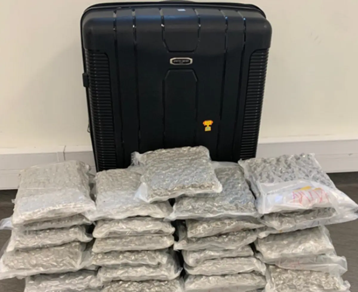 A droga vinha na mala