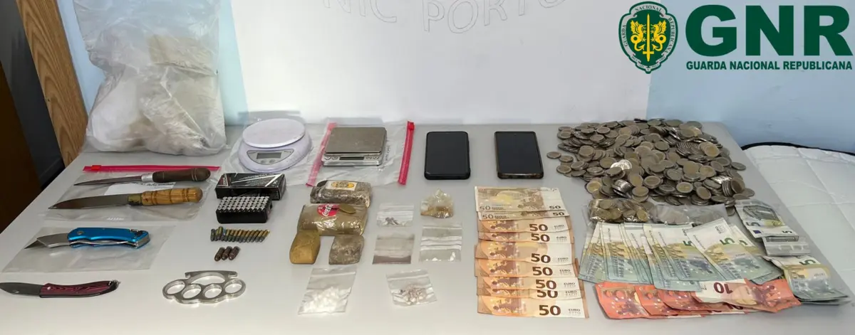 Material apreendido pela GNR