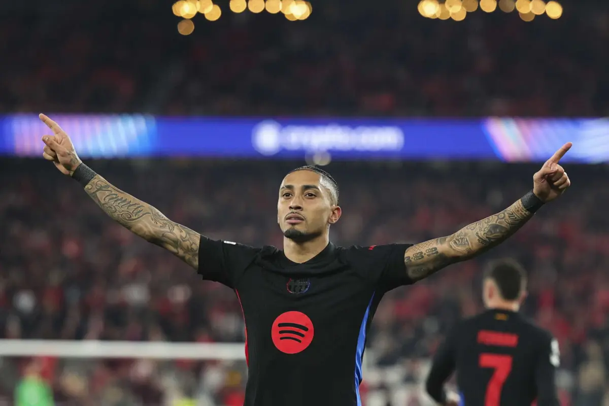 Raphinha marcou o golo do Barcelona