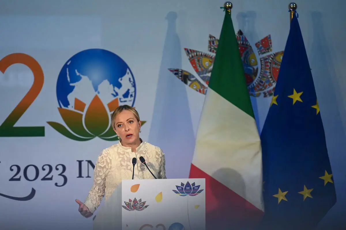 A primeira-ministra de Itália, Giorgia Meloni