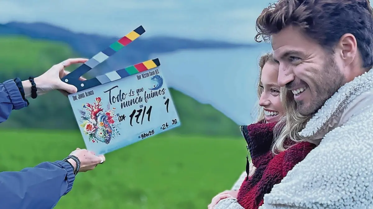 Margarida Corceiro na rodagem de "Todo lo que fuimos"