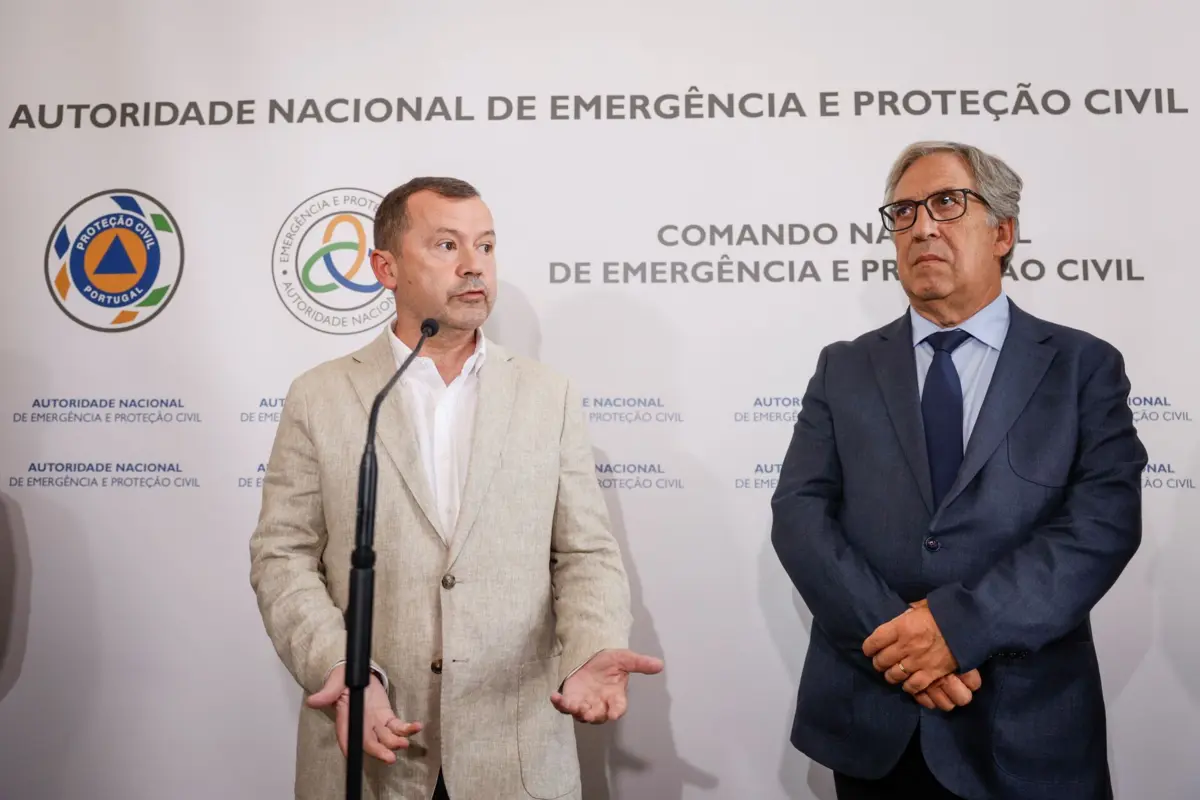Secretário de Estado da Proteção Civil, Rui Rocha, e o o presidente da ANEPC, José Manuel Moura