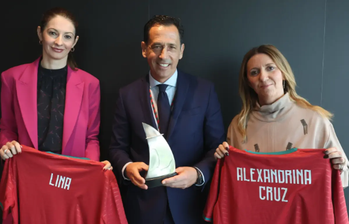 Pedro Proença com as administradoras da SAD do Rio Ave