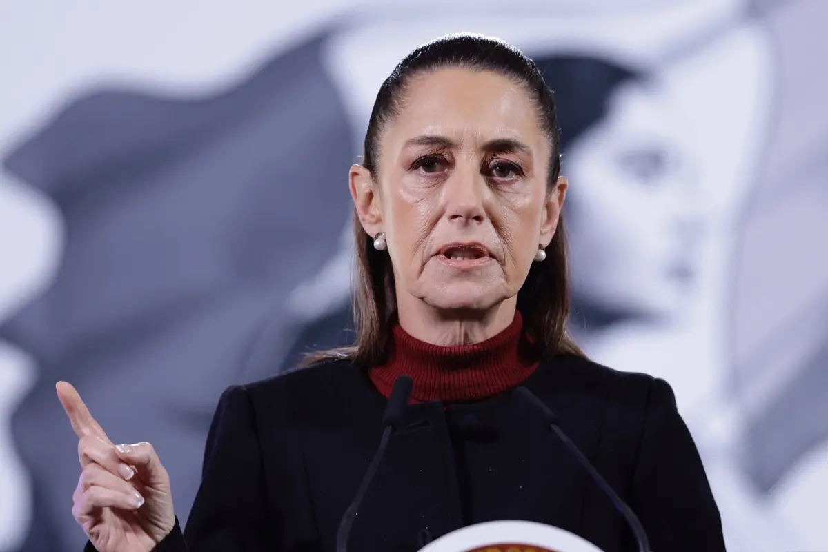 Presidente do México Claudia Sheinbaum, condena cartaz que agradece a traficante