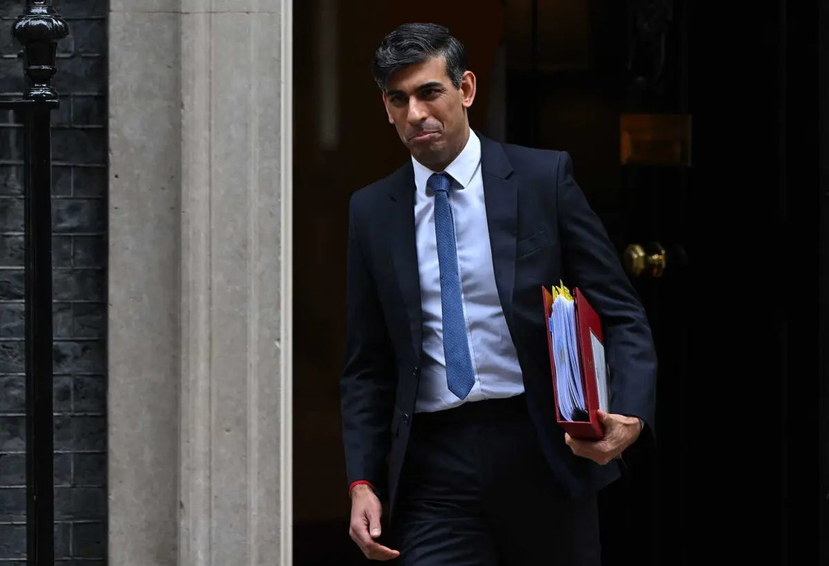 O primeiro-ministro britânico, Rishi Sunak