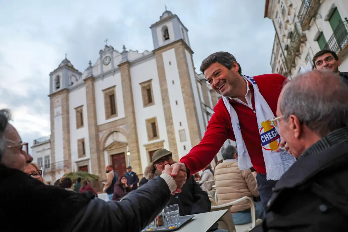 O candidato presidencial André Ventura