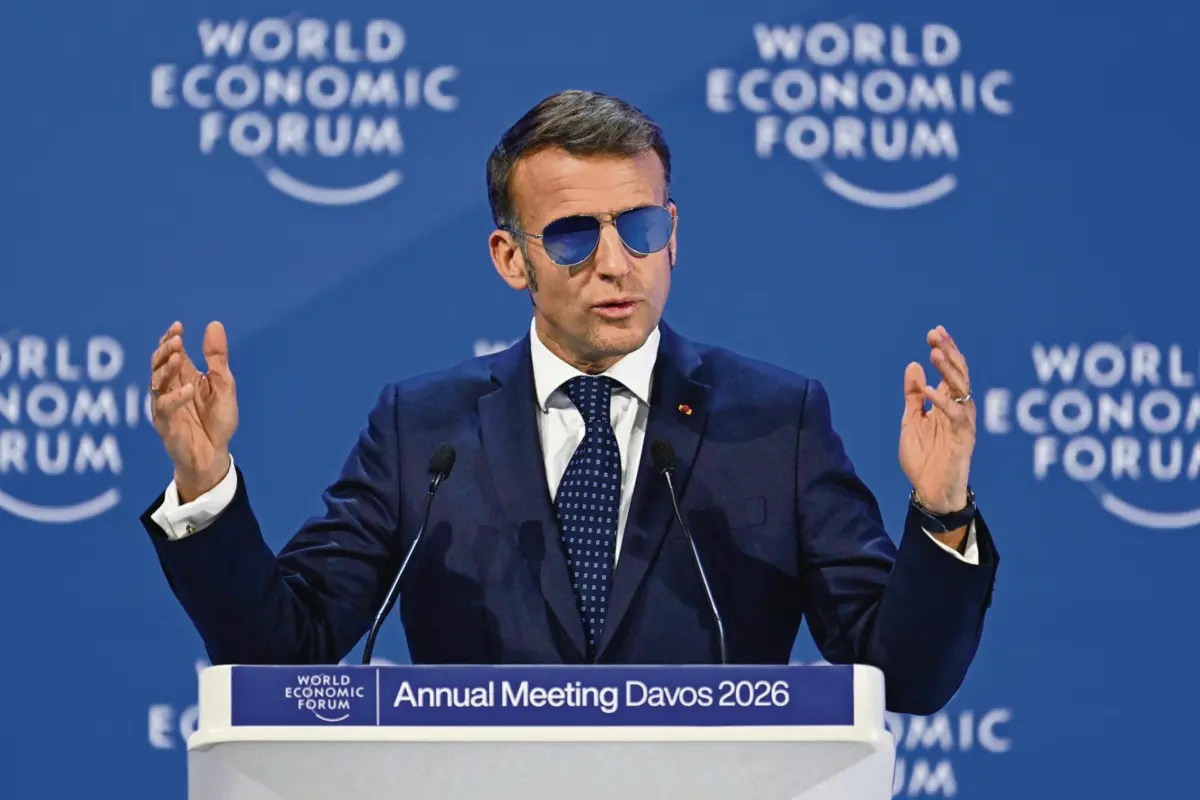 Macron discursou na reunião anual do Fórum Económico Mundial, em Davos