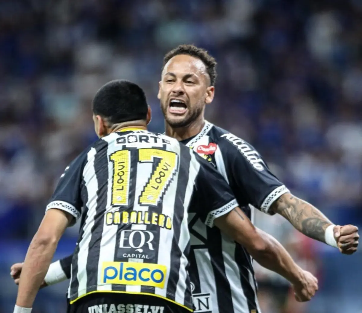 Neymar celebra o triunfo