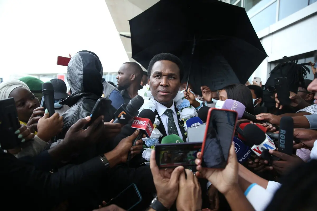 O candidato presidencial Venâncio Mondlane