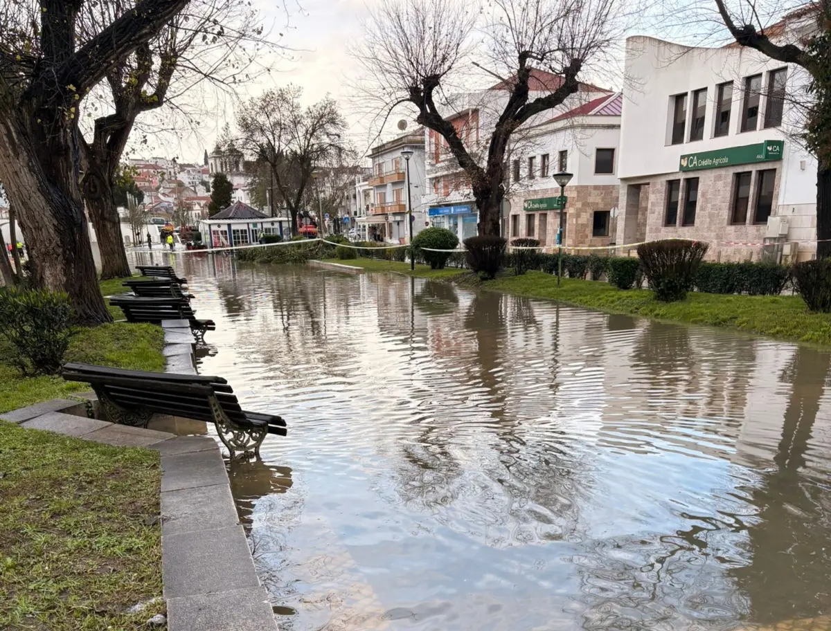 Subida das águas do rio Sado causam inundações nas zonas ribeirinhas de Alcácer do Sal