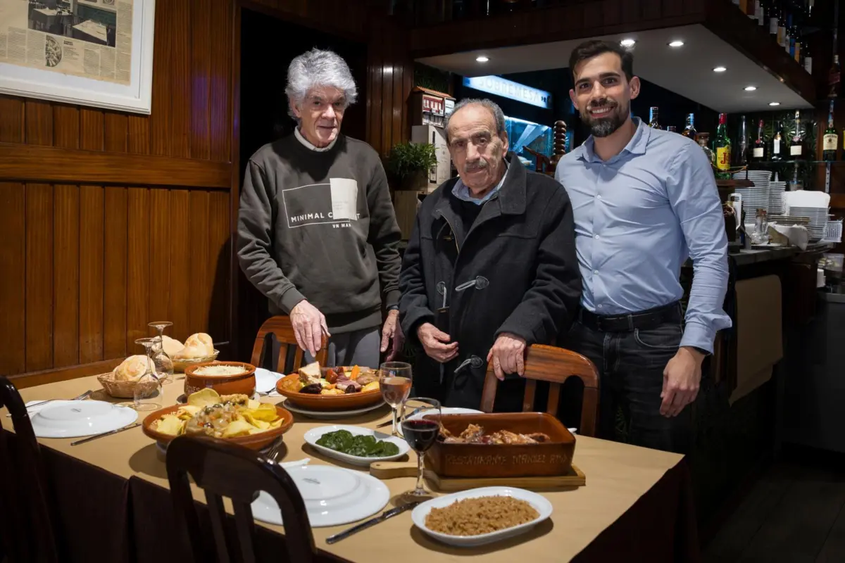 Nelson Gomes, Plácido Pereira e Tiago Gomes: três gerações no Manuel Alves.