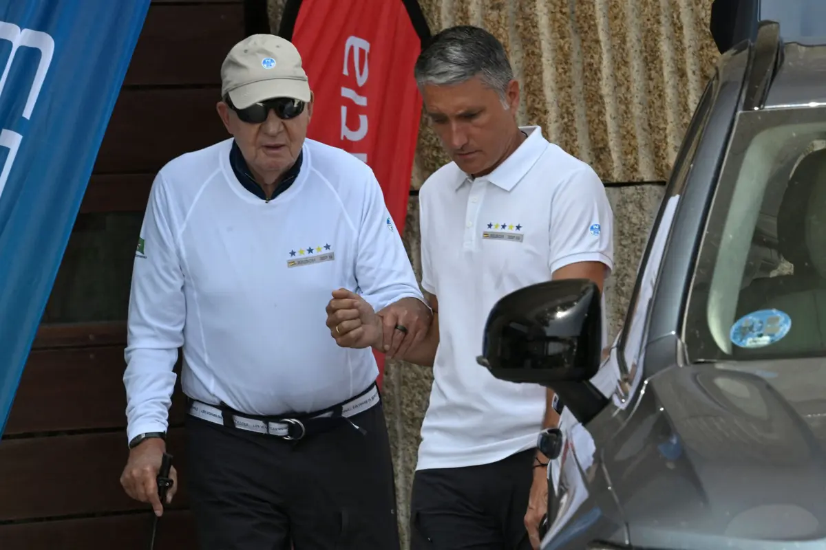 Juan Carlos em Sanxenxo no mês passado