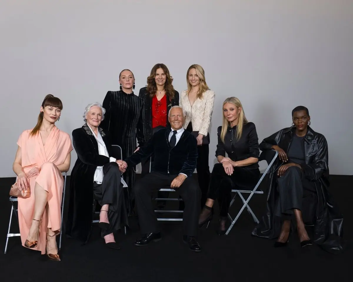Imagem de contexto do artigo Armani junta Gwyneth Paltrow e Glenn Close na primeira fila em Paris