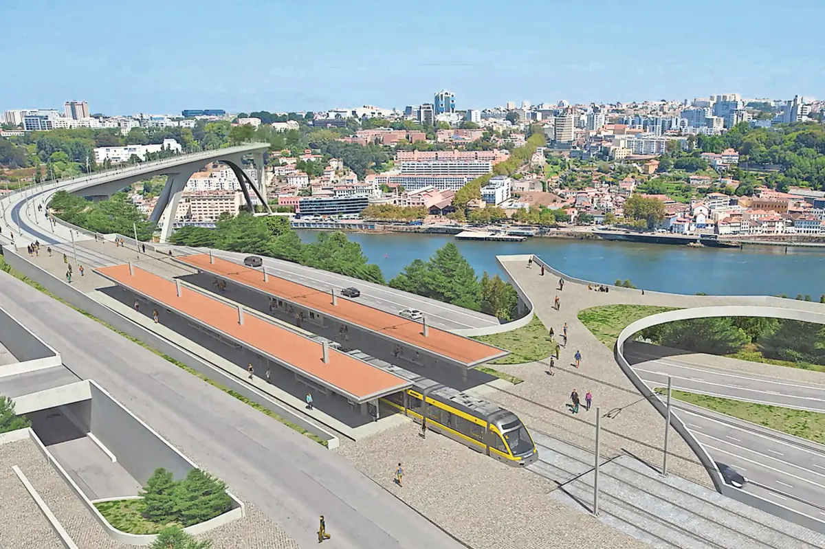 Maquete da nova ponte sobre o Douro da Linha Rubi