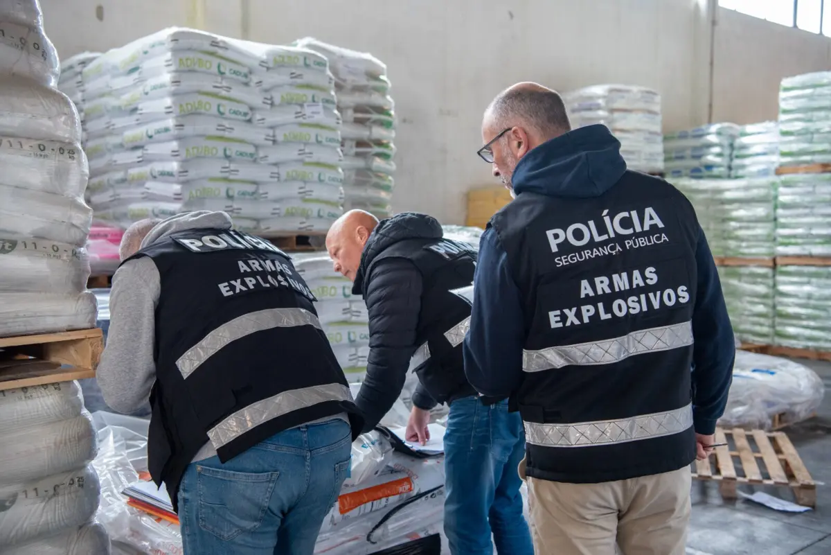 PSP apreendeu 14 toneladas de precursores de produtos explosivos