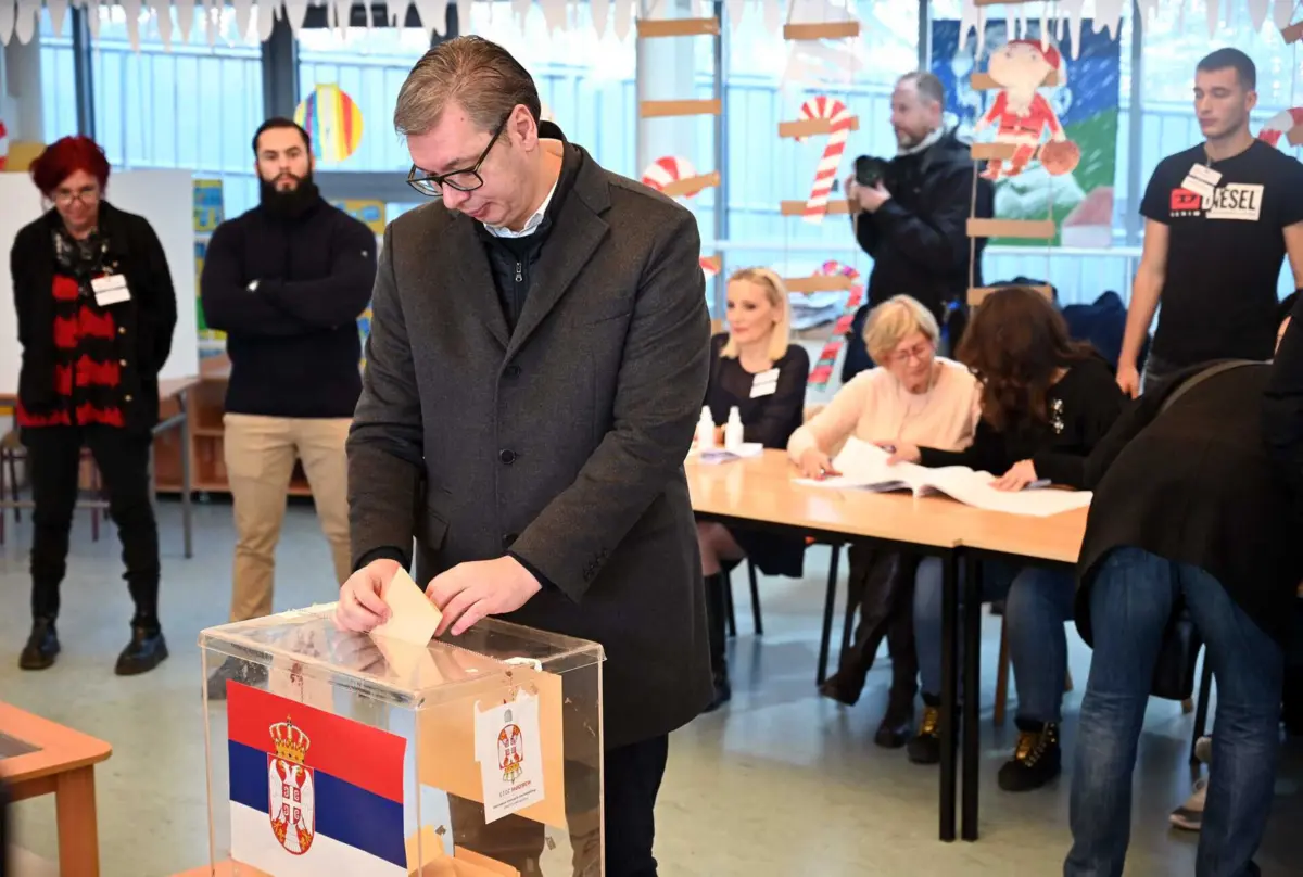 O presidente sérvio, Aleksandar Vucic