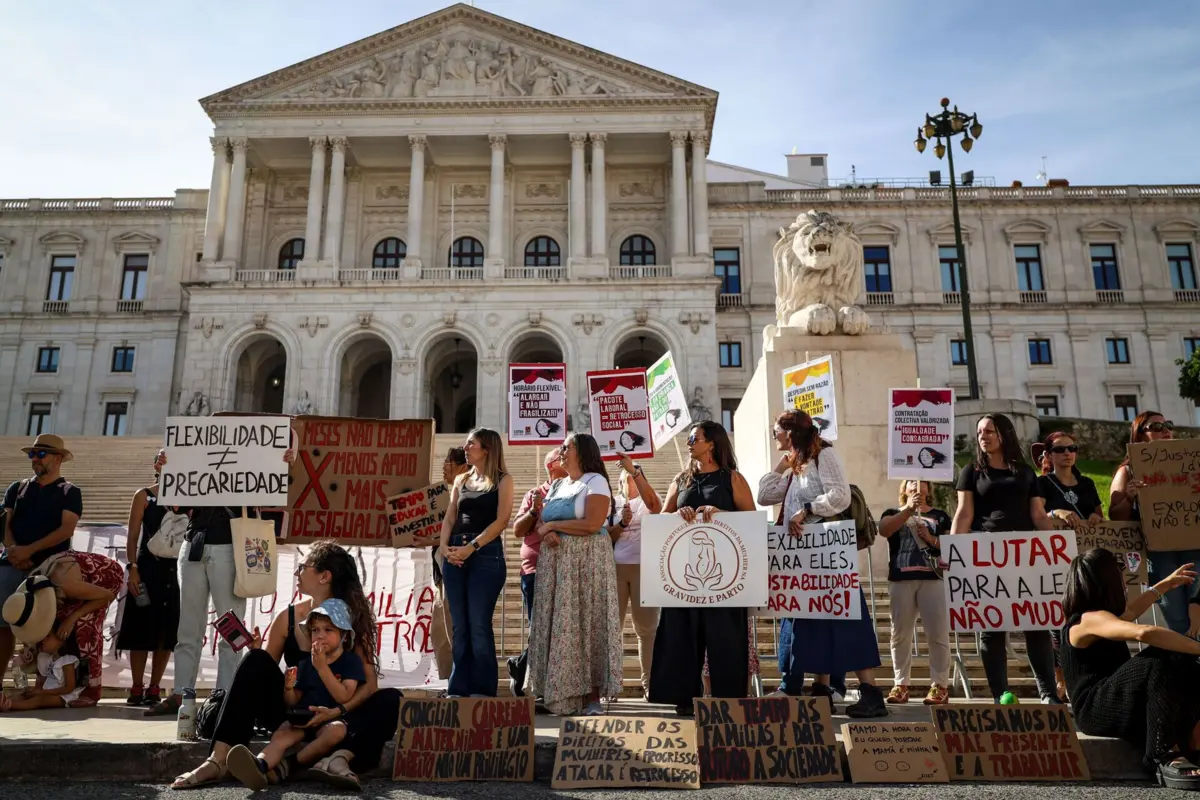 Protesto contra a proposta de alteração à lei laboral
