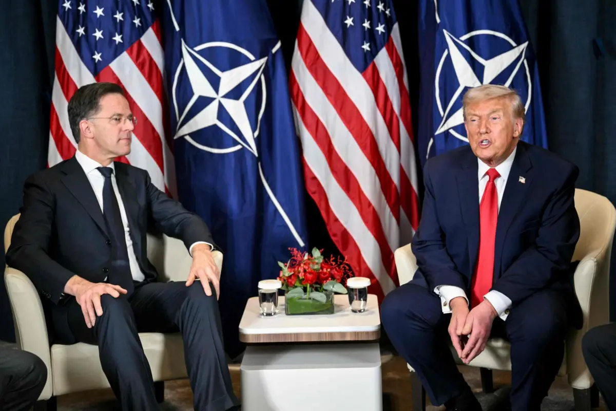 Rutte e Trump reunidos em Davos