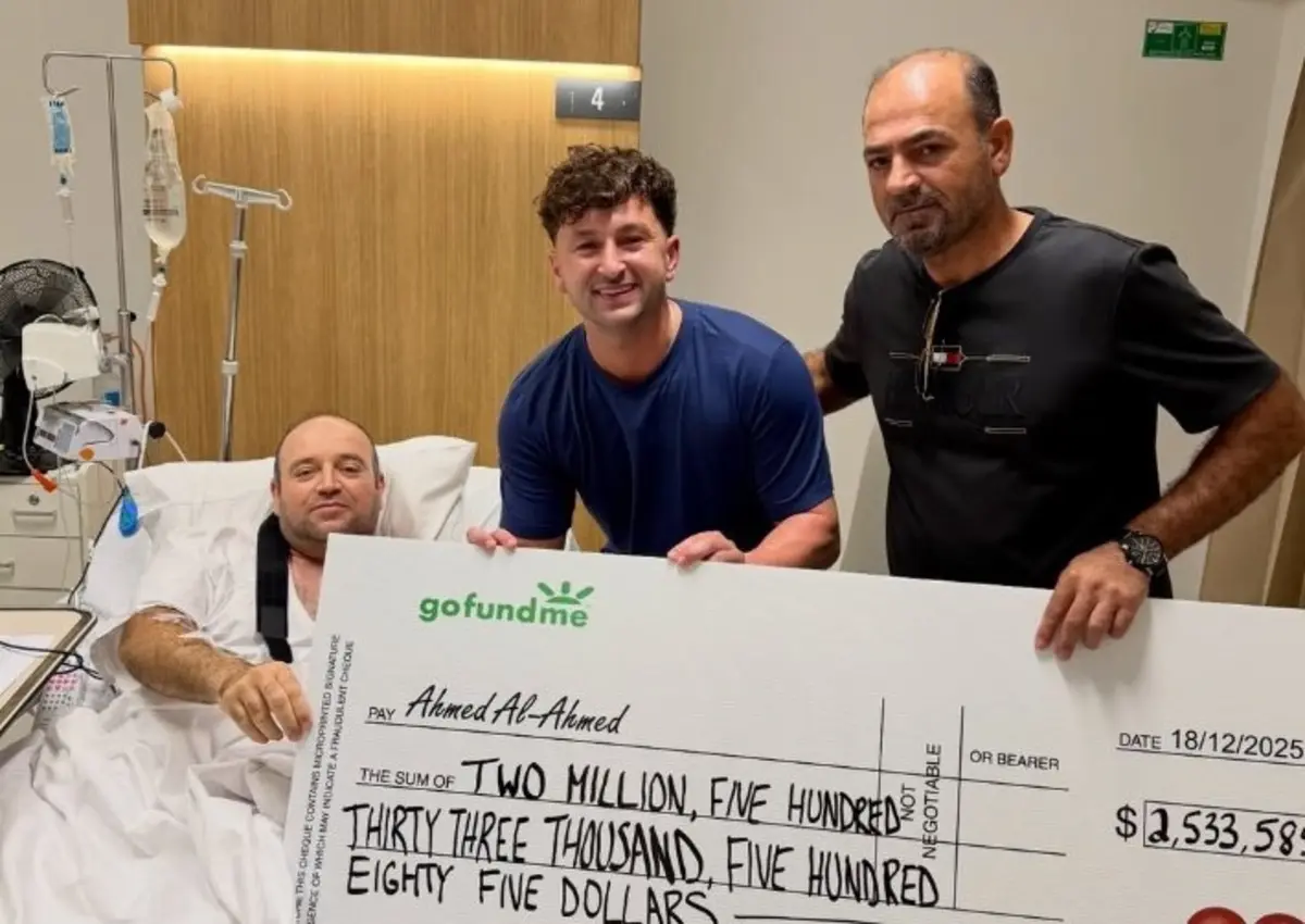 Imagem de contexto do artigo "Herói" que desarmou atirador da Austrália recebe 1,4 milhões de euros em doações