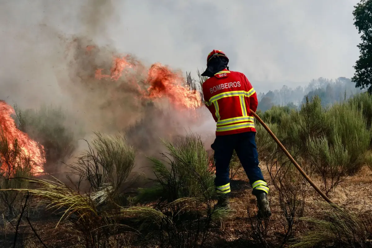 O operacional da Afocelca, de 45 anos, ficou gravemente ferido em operações de combate ao incêndio
