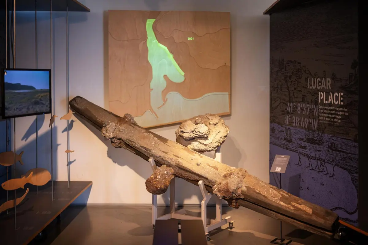 Âncora encontrada em Gaia, no Centro Interpretativo do Património da Afurada.