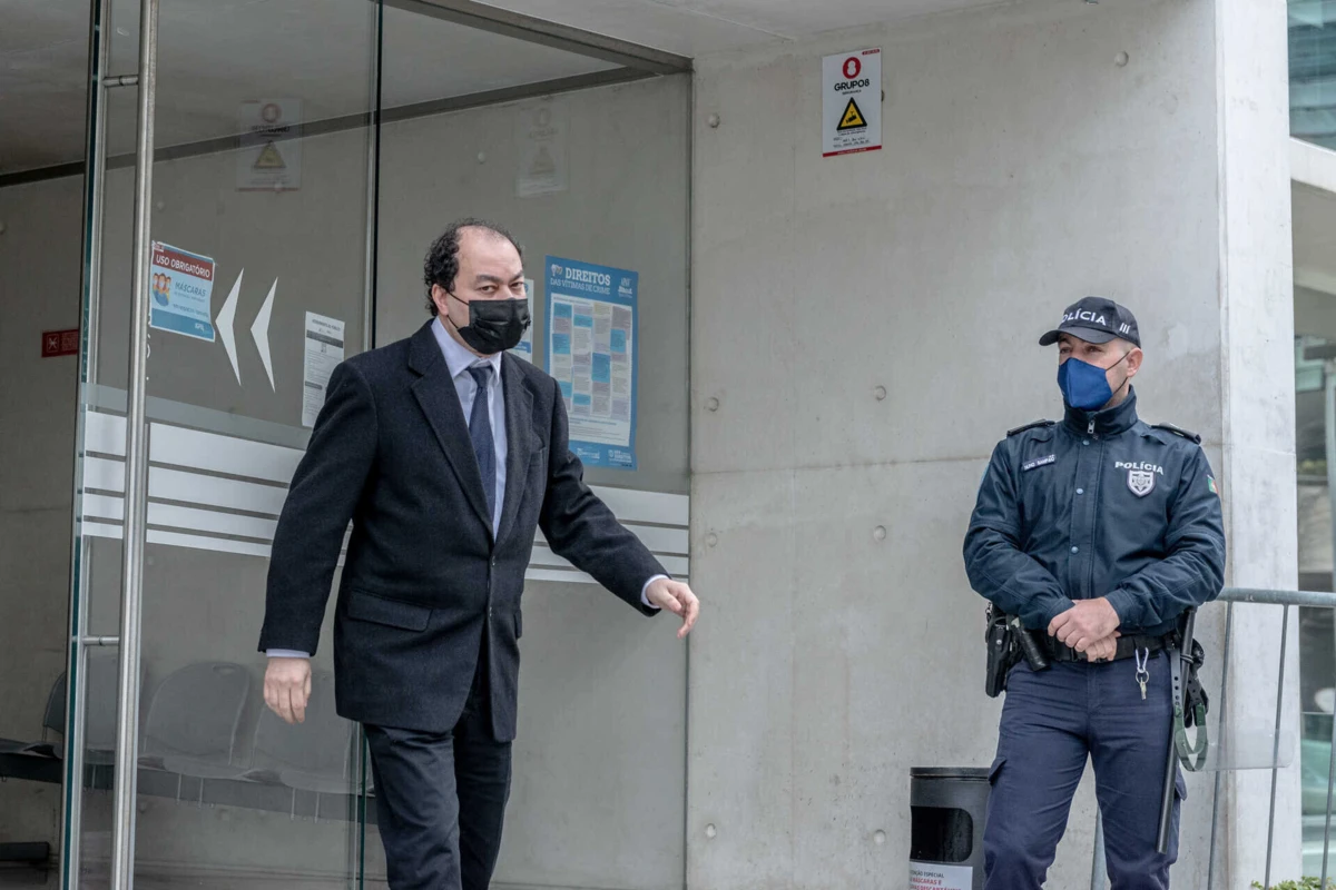 Duarte Laja durante o julgamento, em Lisboa