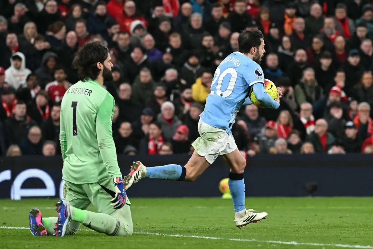 Bernardo Silva após o golo da vitória