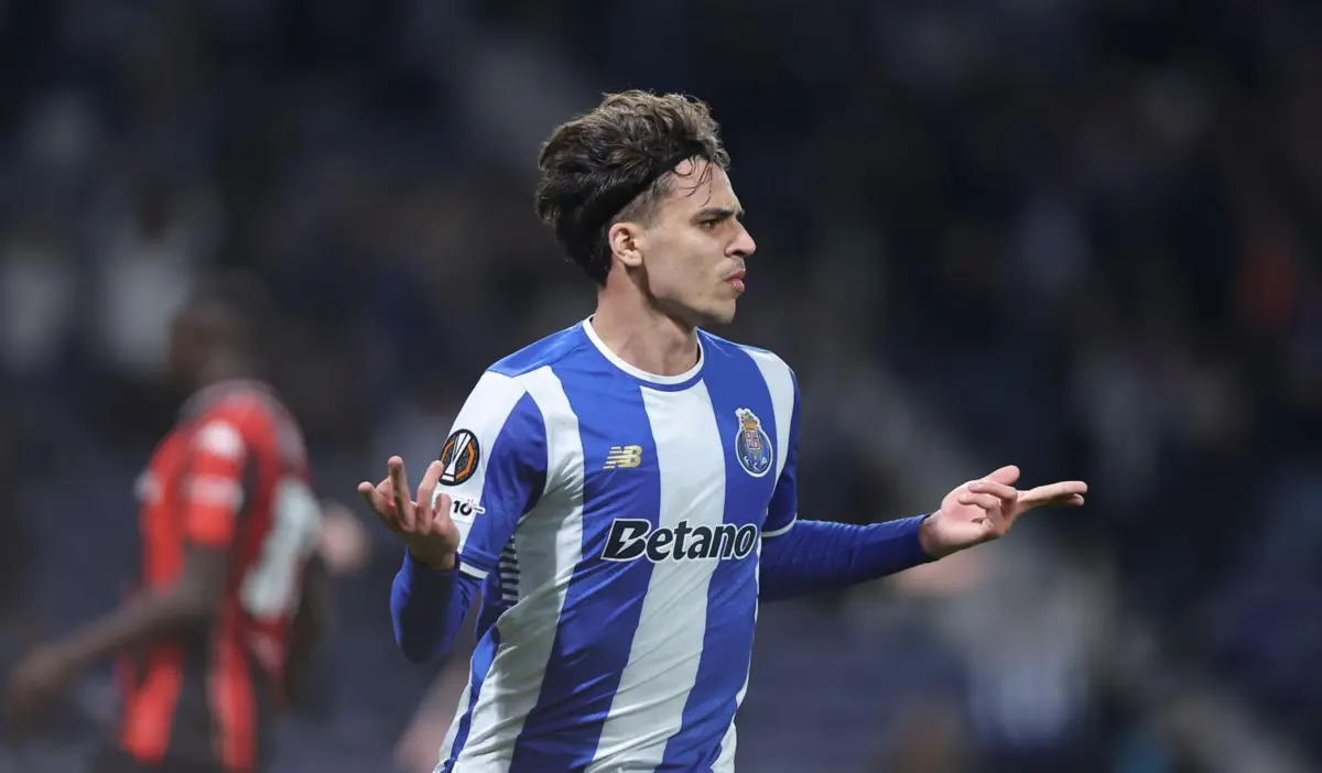 Gabri Veiga só precisou de 19 segundos para abrir o marcador frente ao Nice