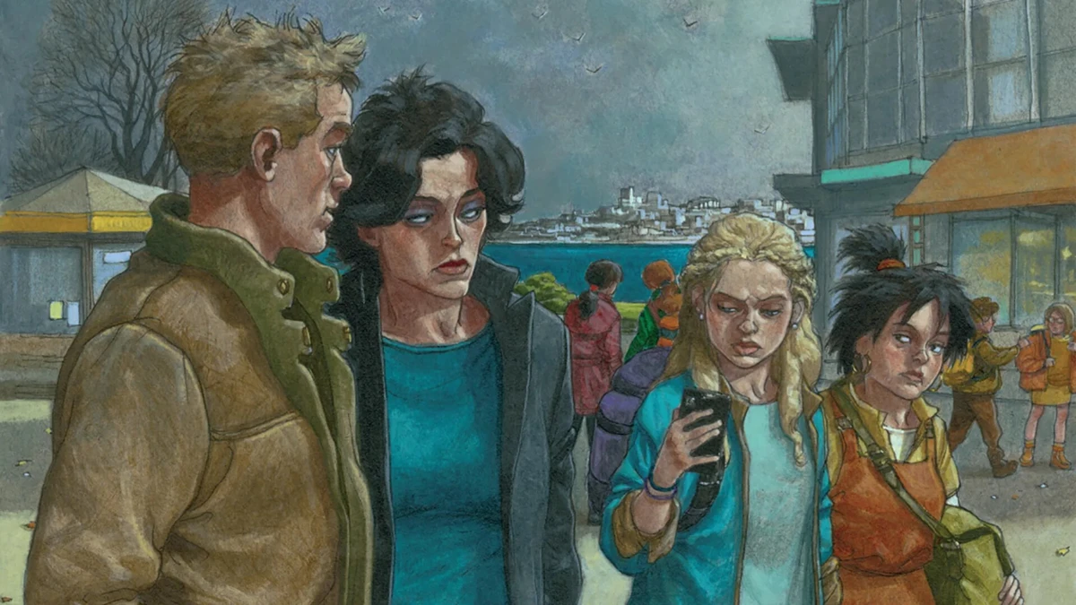 BD para adultos: "Presas Fáceis - Abutres", relato de tom policial, abre com o aparente suicídio de uma adolescente ucraniana.