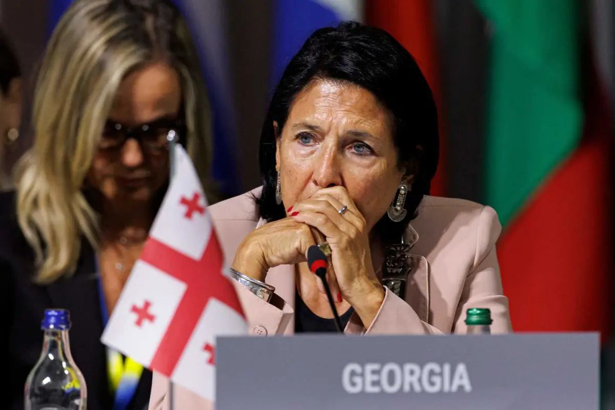 A presidente da Geórgia, Salomé Zourabichvili