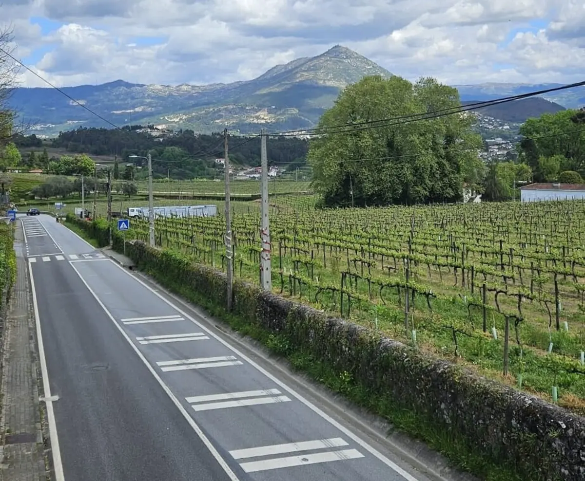 Estrada que dá acesso à escola, em Fermil