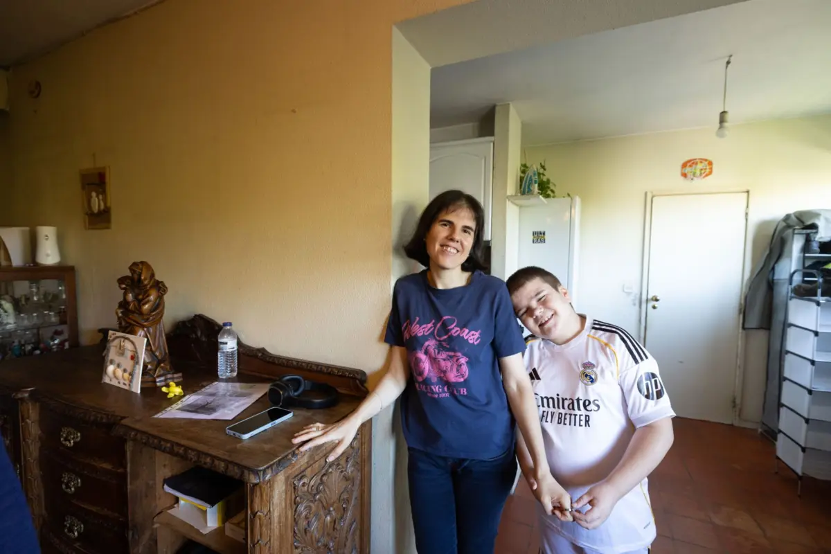 Andreia Magalhães escapou por pouco à queda do teto da lavandaria