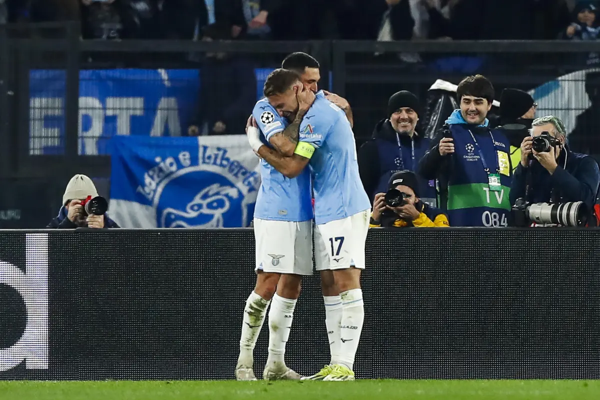 Immobile marcou o golo da Lazio frente ao Bayern