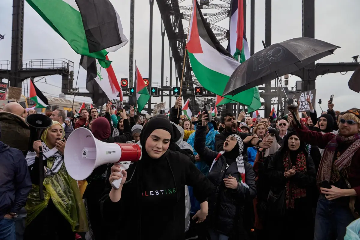 Imagem de contexto do artigo "Marcha pela humanidade": milhares de australianos manifestam-se ao lado da Palestina
