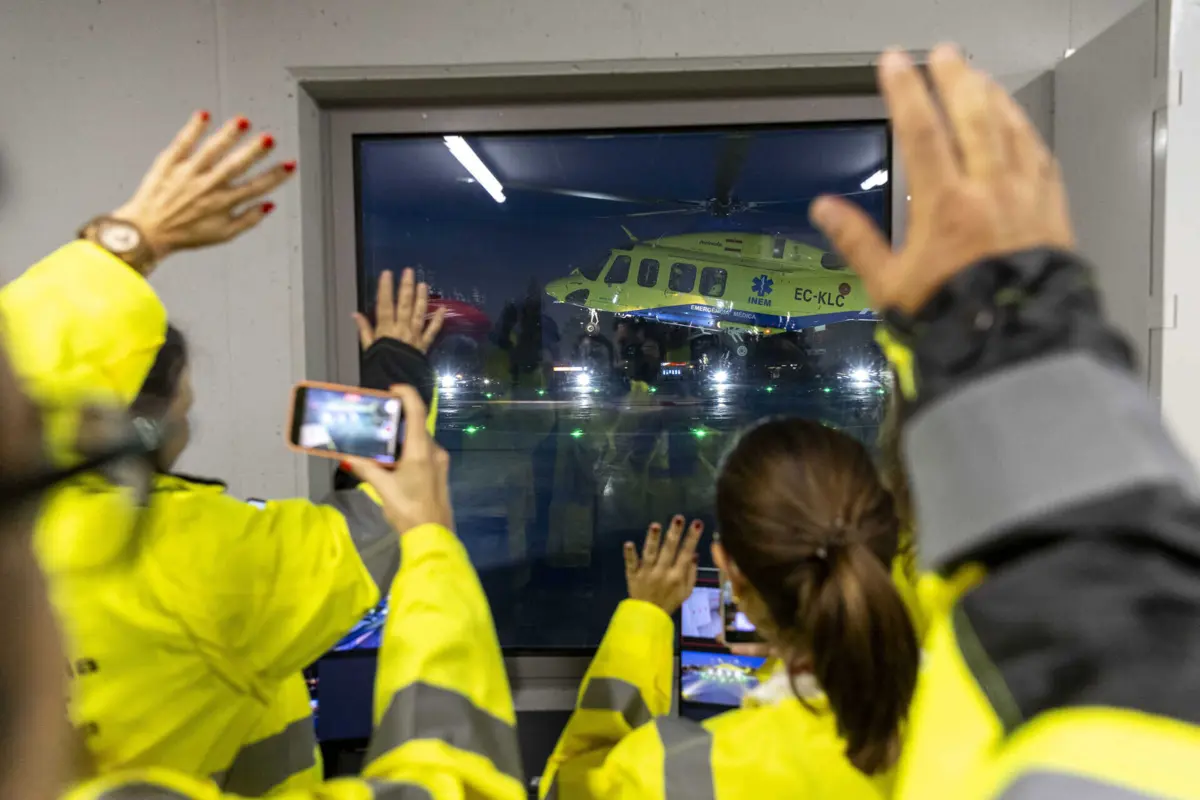 Estreia do heliporto do Hospital S. João