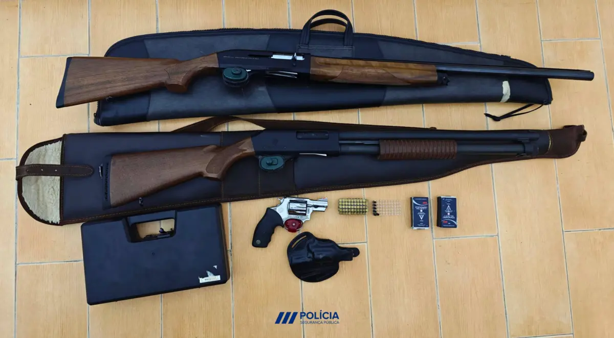 Armas apreendidas pela PSP