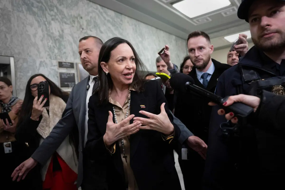 Imagem de contexto do artigo Principal objetivo de María Corina Machado é "regressar à Venezuela"