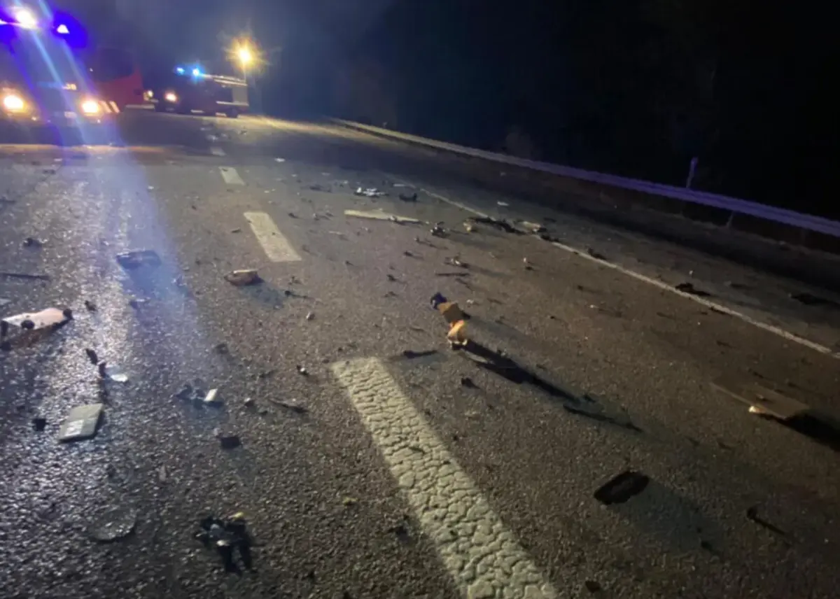 Marcas do despiste ocorrido no IP2, na zona de S.Manços