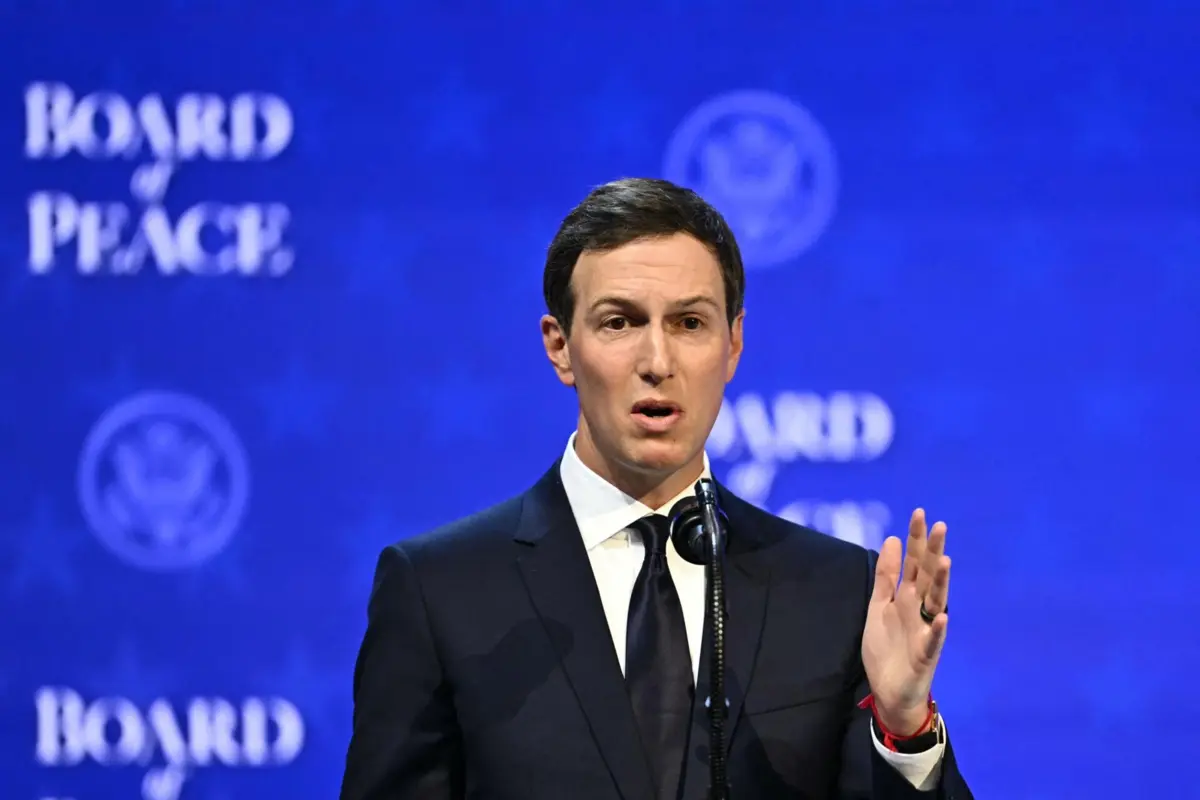 Jared Kushner, membro do conselho executivo fundador do Conselho de Paz
